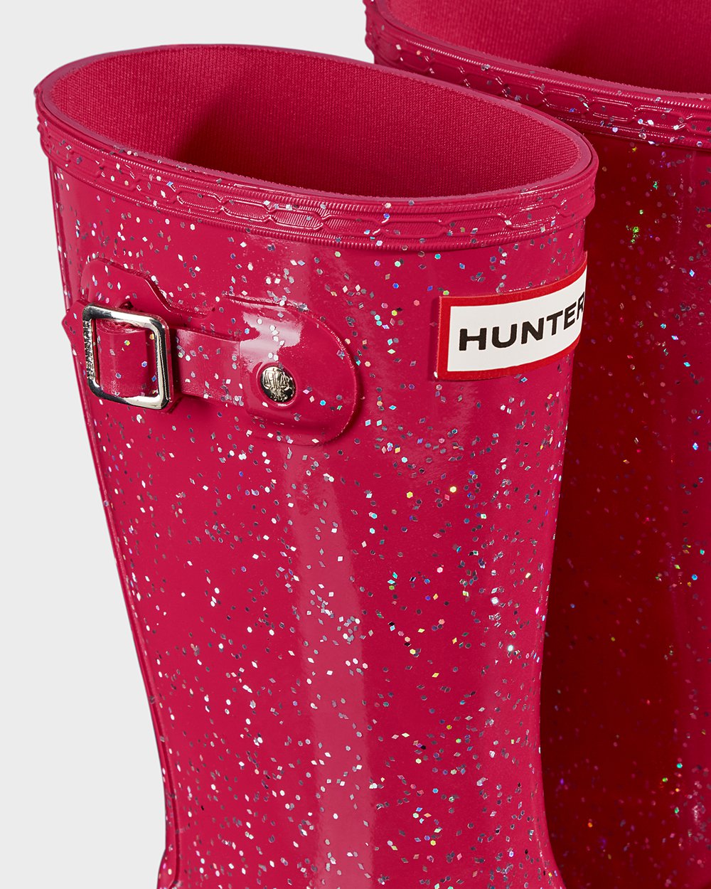 Botas De Agua Original Big Giant Glitter Hunter Niños - Rosas - 340962RWU